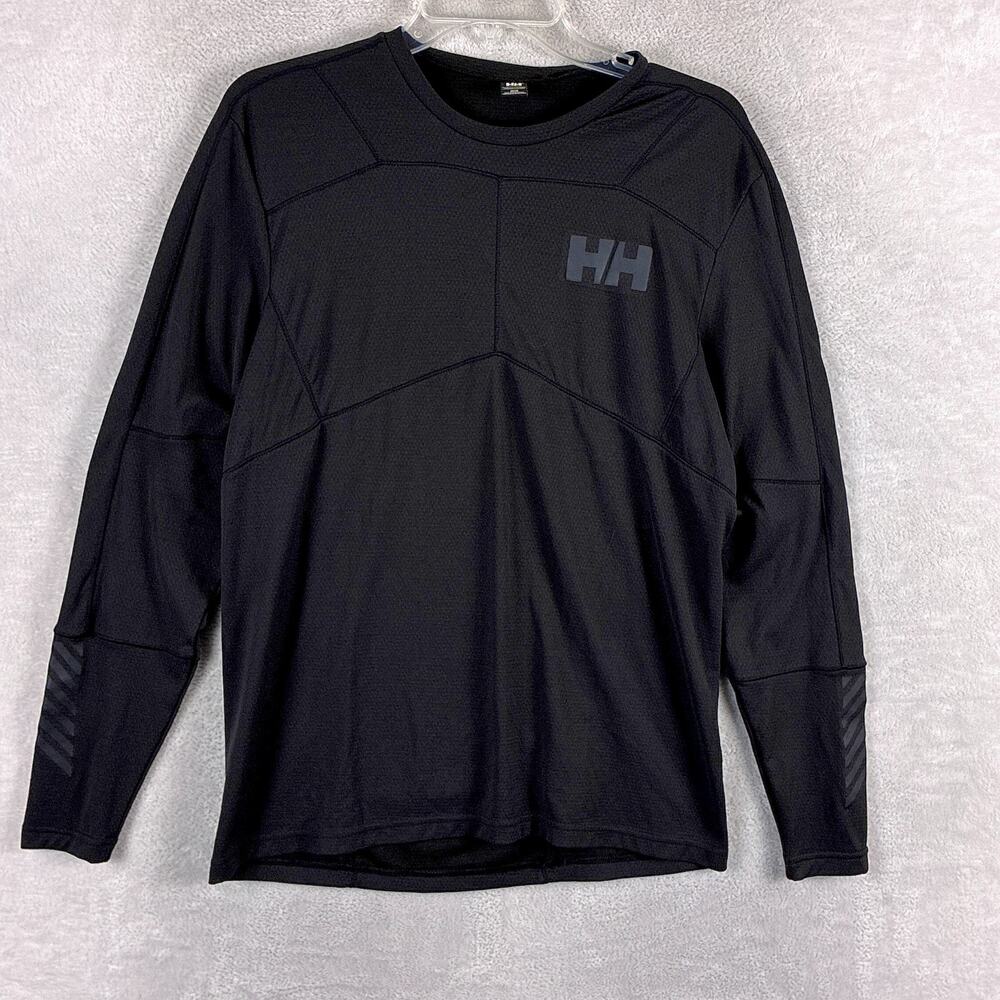 Helly Hansen Shirt Mens M Black Lifa Active Base Layer Performance Outdoors